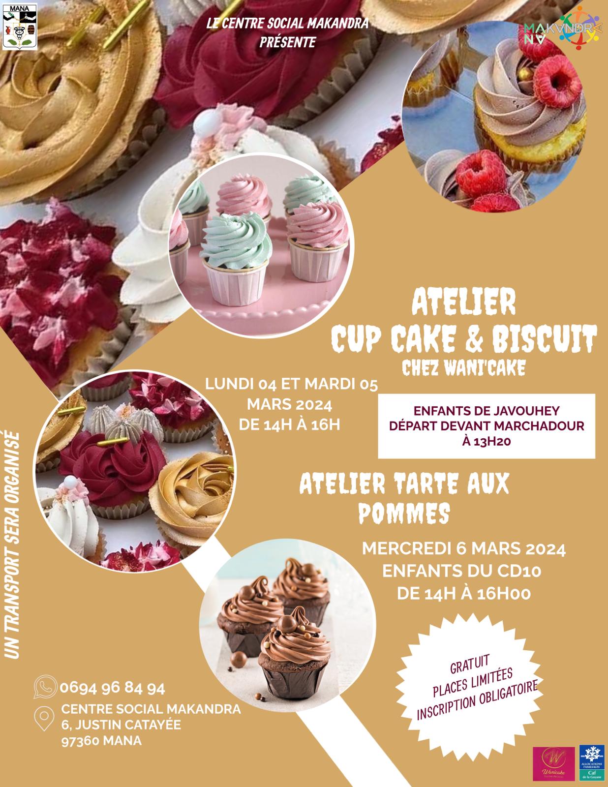 ATELIER CUP CAKE ET BISCUIT CHEZ WANI’CAKE