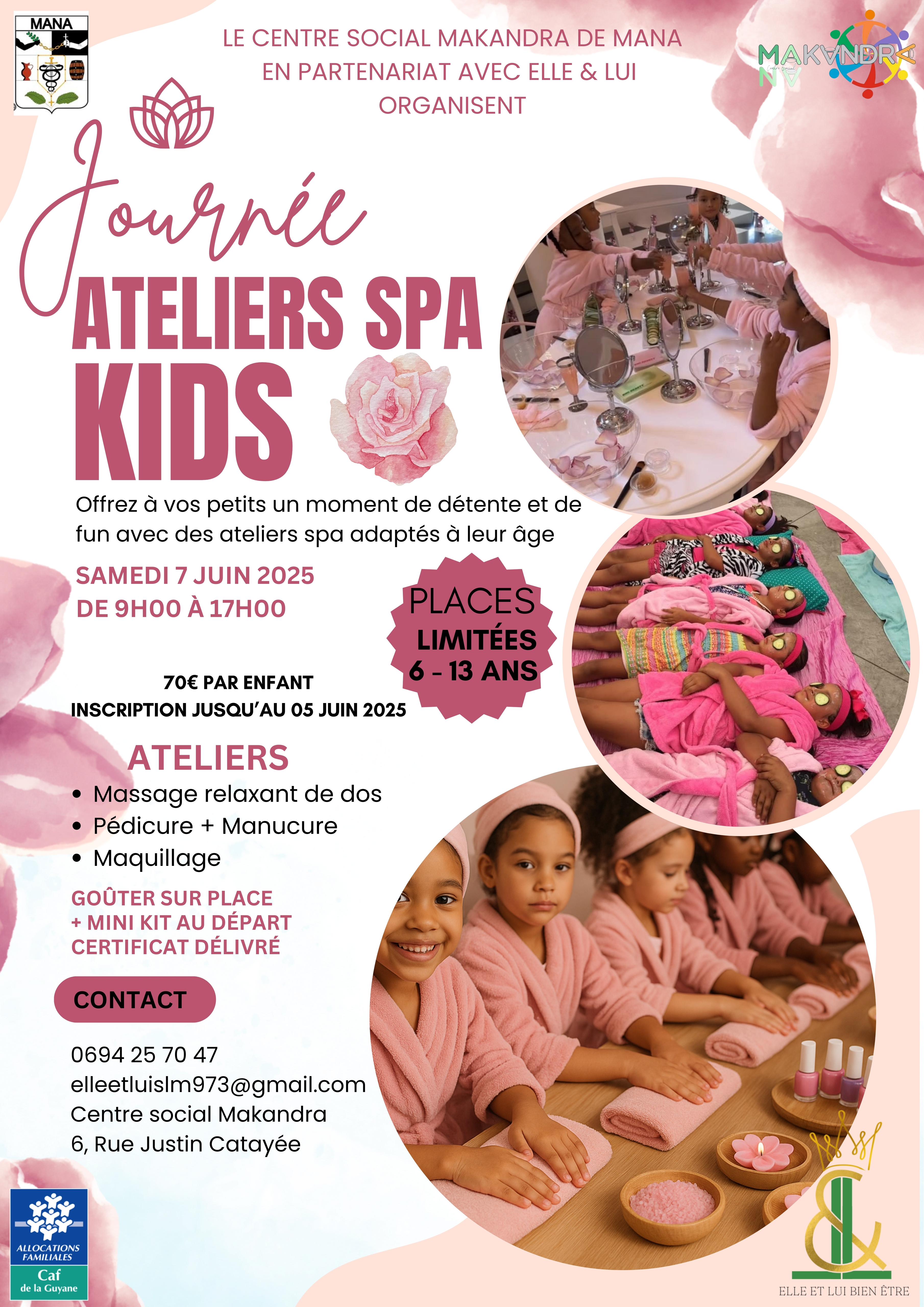 JOURNÉE ATELIERS SPA KIDS