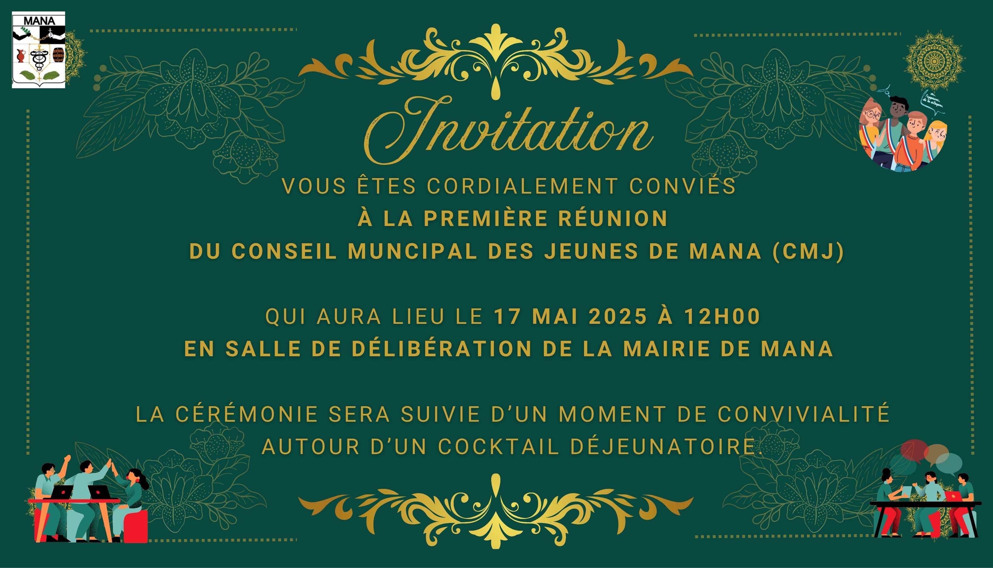 L'INSTALLATION DU CONSEIL MUNICIPAL DES JEUNES À LA MAIRIE DE MANA