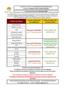 Planning de collecte