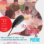 ATELIER ÉCRITURE ET POÈMES À LA BIBLIOTHÈQUE MUNICIPALE MAN VÉVÉ LE MARDI 02 AOÛT 2022