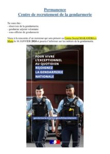 CENTRE DE RECRUTEMENT DE LA GENDARMERIE