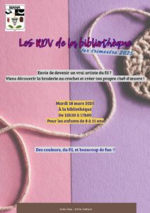 LES RENDEZ-VOUS DE LA BIBLIOTHÈQUE du 18 Mars