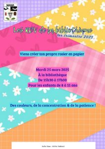 LES RENDEZ-VOUS DE LA BIBLIOTHÈQUE du 25 Mars