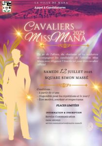 APPEL À CANDIDATURES CAVALIERS MISS MANA FÊTE PATRONALE 2025