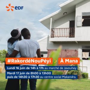 RACORDÉNOUPÉYI AVEC EDF À MANA