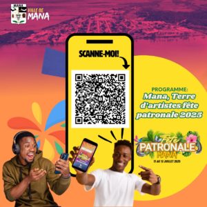 Scanne-moi pour avoir le programme complet de la fête patronale de Mana